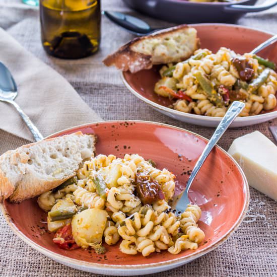 Artichoke Lemon Pesto Pasta Salad