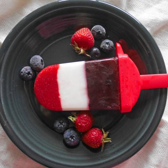 Red, White, and Blue Popsicles