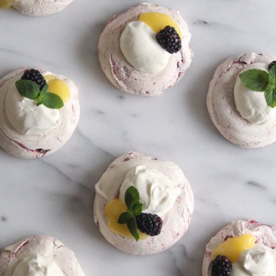 Blackberry Meringues