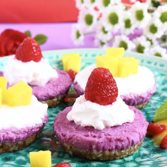 Purple Sweet Potato Cheesecakes