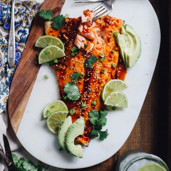 Red Chili Glazed Salmon