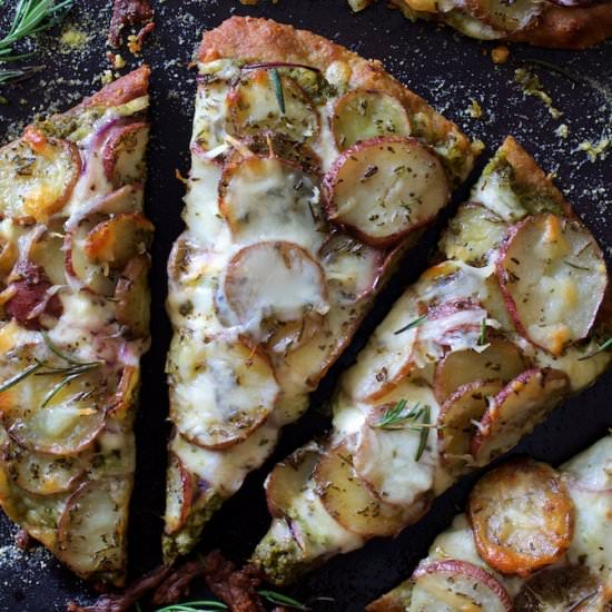 Naan Potato Pizza