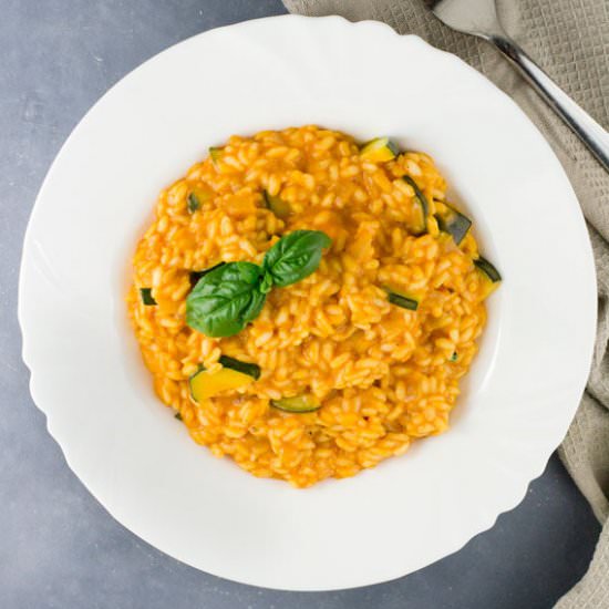 Creamy Tomato Zucchini Risotto