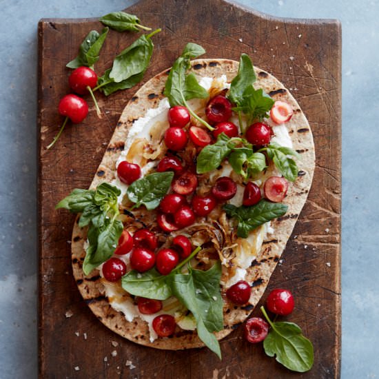 Grilled Cherry Flatbread