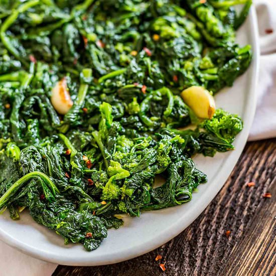 Sauteed Broccoli Rabe with Garlic