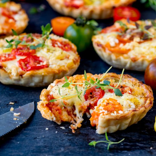 Tomato Ragu and Cheese Tarts