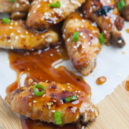 Baked Spicy Teriyaki Chicken Wings