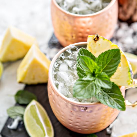 Fresh Pineapple Mint Moscow Mule