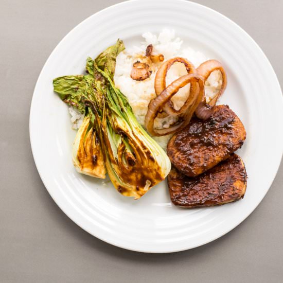 Miso-Hoisin Glazed Tofu & Bok Choy