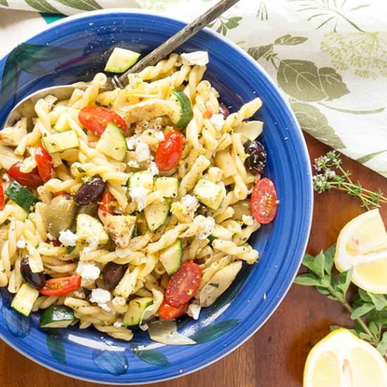 Lemon Herb Greek Pasta w/Zucchini