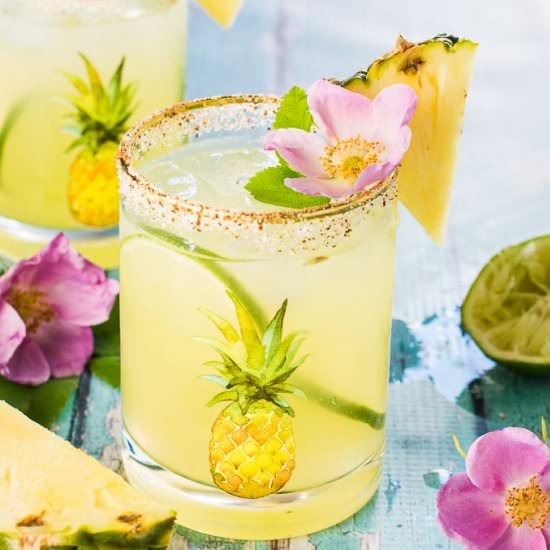 Fresh Pineapple Margaritas