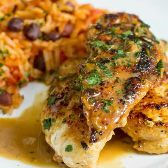 Chicken and Cilantro Cream Sauce