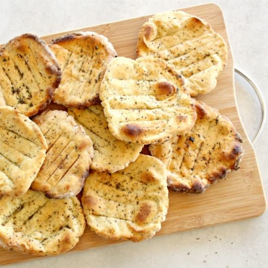 Easy Crunchy Mustard Herb Flatbread