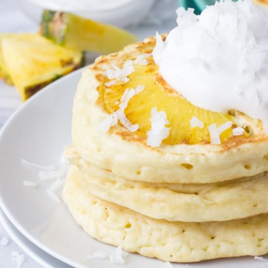 Pineapple Coconut Pancakes