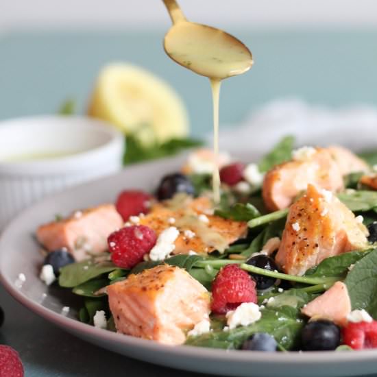 Spinach Power Salads with Salmon