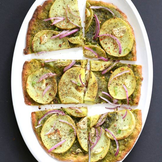 Potato Pesto Pizza
