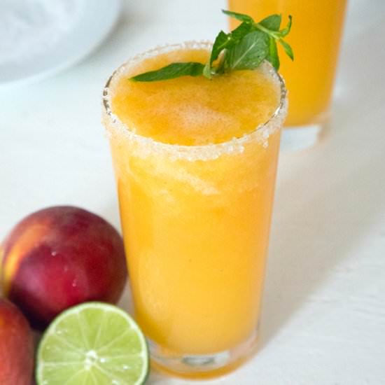 Frozen Peach Margaritas