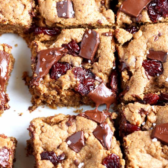 Brown Butter Cherry Chocolate Bars