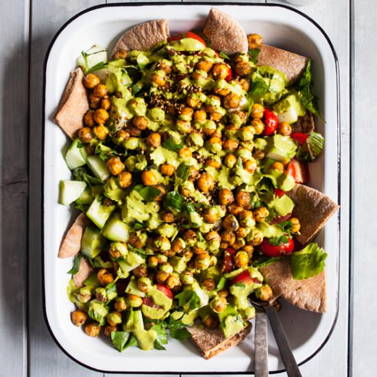 Fattoush Nachos & Za’atar Chickpeas