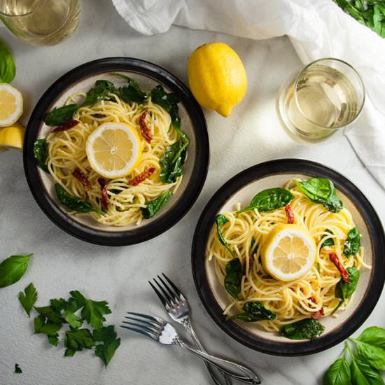 Lemon Spinach Pasta