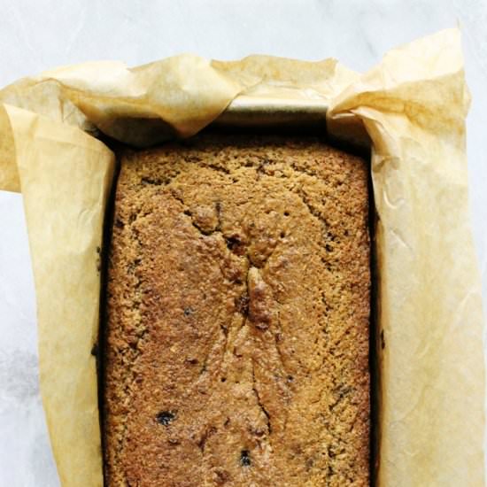 Vegan lemon blueberry loaf cake
