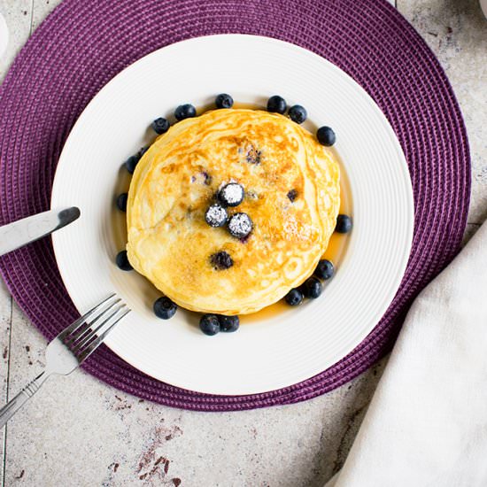 Easy Lemon-Blueberry Pancakes