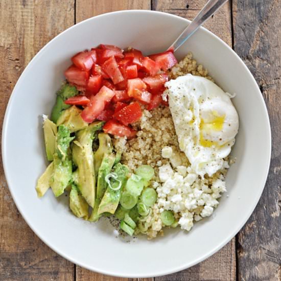 Quinoa Avocado Breakfast Bowls