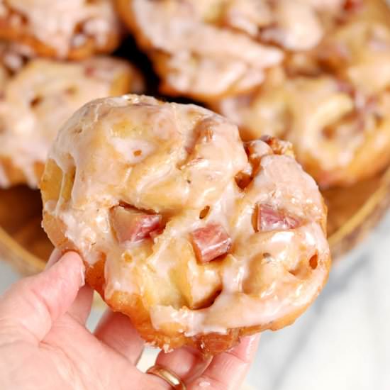 Rhubarb Fritters with Cardamom