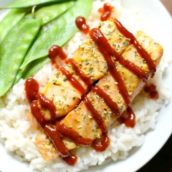 Sriracha Honey Mustard Salmon GF/P