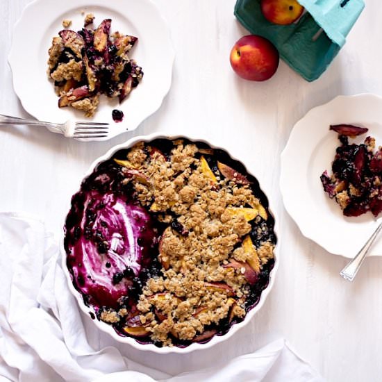 Nectarine and Blueberry Crisp