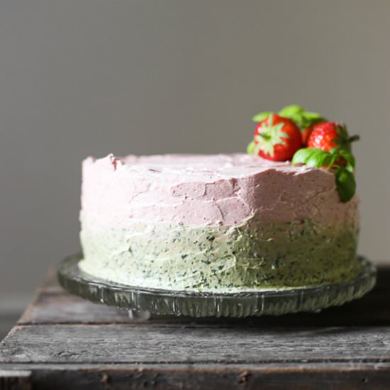 Strawberry Sweet Pesto Cake