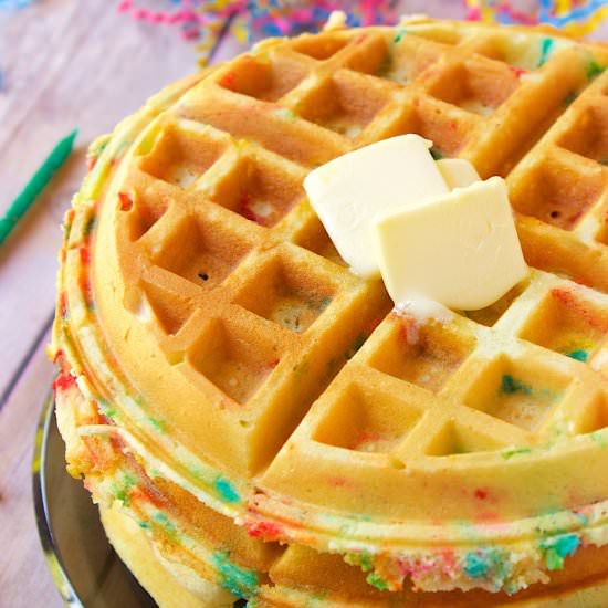 Funfetti Cake Waffles