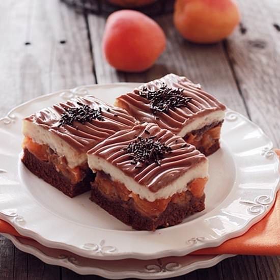 Peaches and Cream Slice