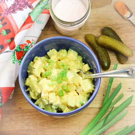 Curried Vegan Potato and Tofu Salad