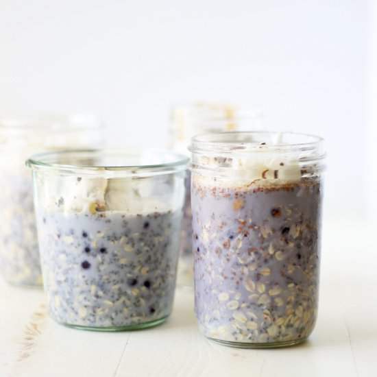 Blueberry + Coconut Overnight Oats