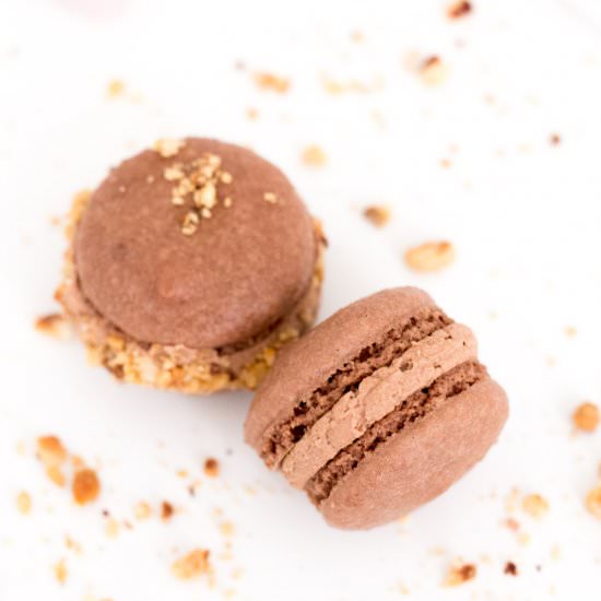 Chocolate Hazelnut Macarons