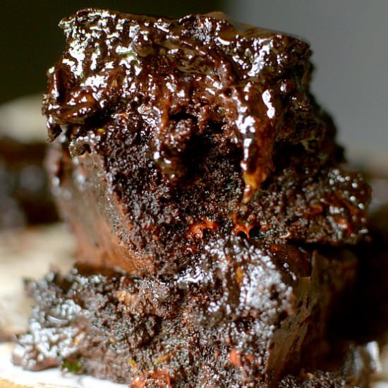 Dark Chocolate Zucchini Brownies