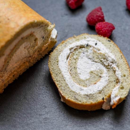 Black Sesame Roll Cake