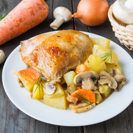 Mushroom Chicken and Vegetables