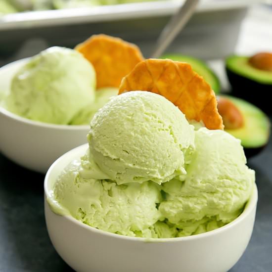 No Churn Avocado Ice Cream