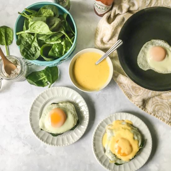 Portobello Eggs with Hollandaise