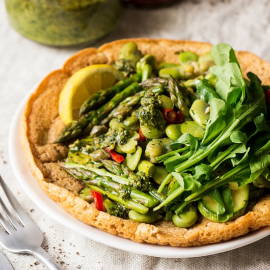 Fluffy chickpea pancake