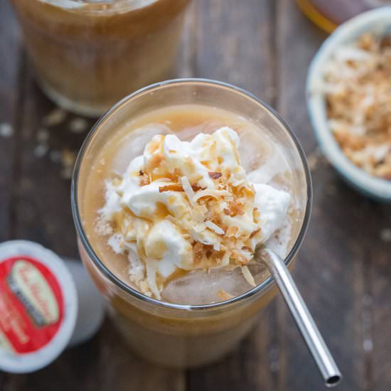 Coconut Caramel Iced Macchiato