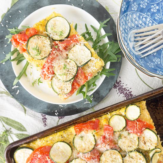 Zucchini Tomato Baked Polenta
