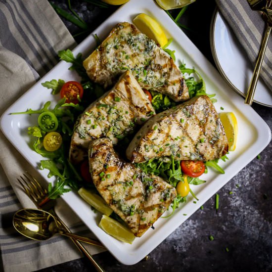 Grilled Swordfish with Herb Butter
