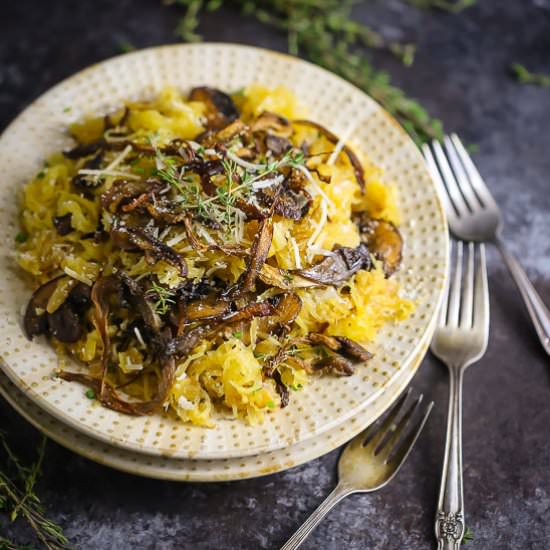 Spaghetti Squash with Mushrooms