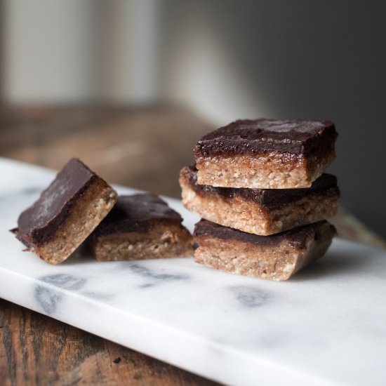 raw caramel squares