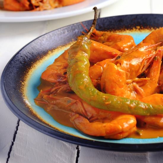 Slow Cooker Prawns in Crabfat Cream