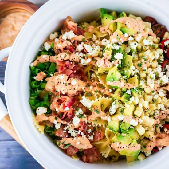 Bacon Avocado Summer Pasta Salad