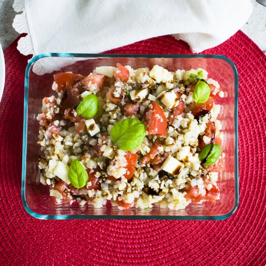Cauliflower Rice Caprese